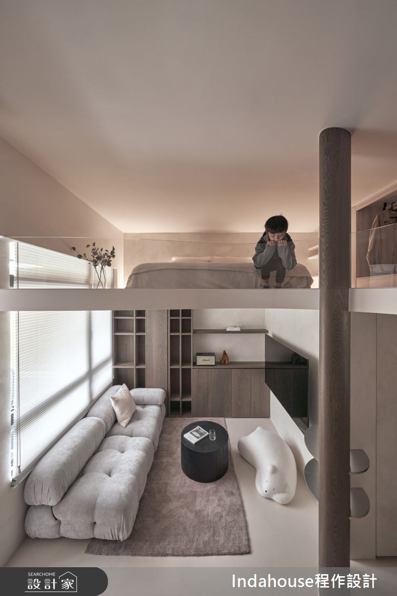 7坪新成屋(5年以下)＿侘寂風客廳臥室案例圖片＿Indahouse程作設計＿程作_【Residence】No.006 Tsai House / Taipei之7