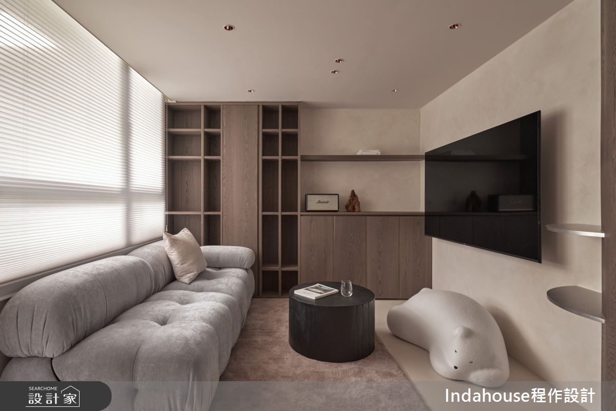 7坪新成屋(5年以下)＿侘寂風客廳案例圖片＿Indahouse程作設計＿程作_【Residence】No.006 Tsai House / Taipei之3