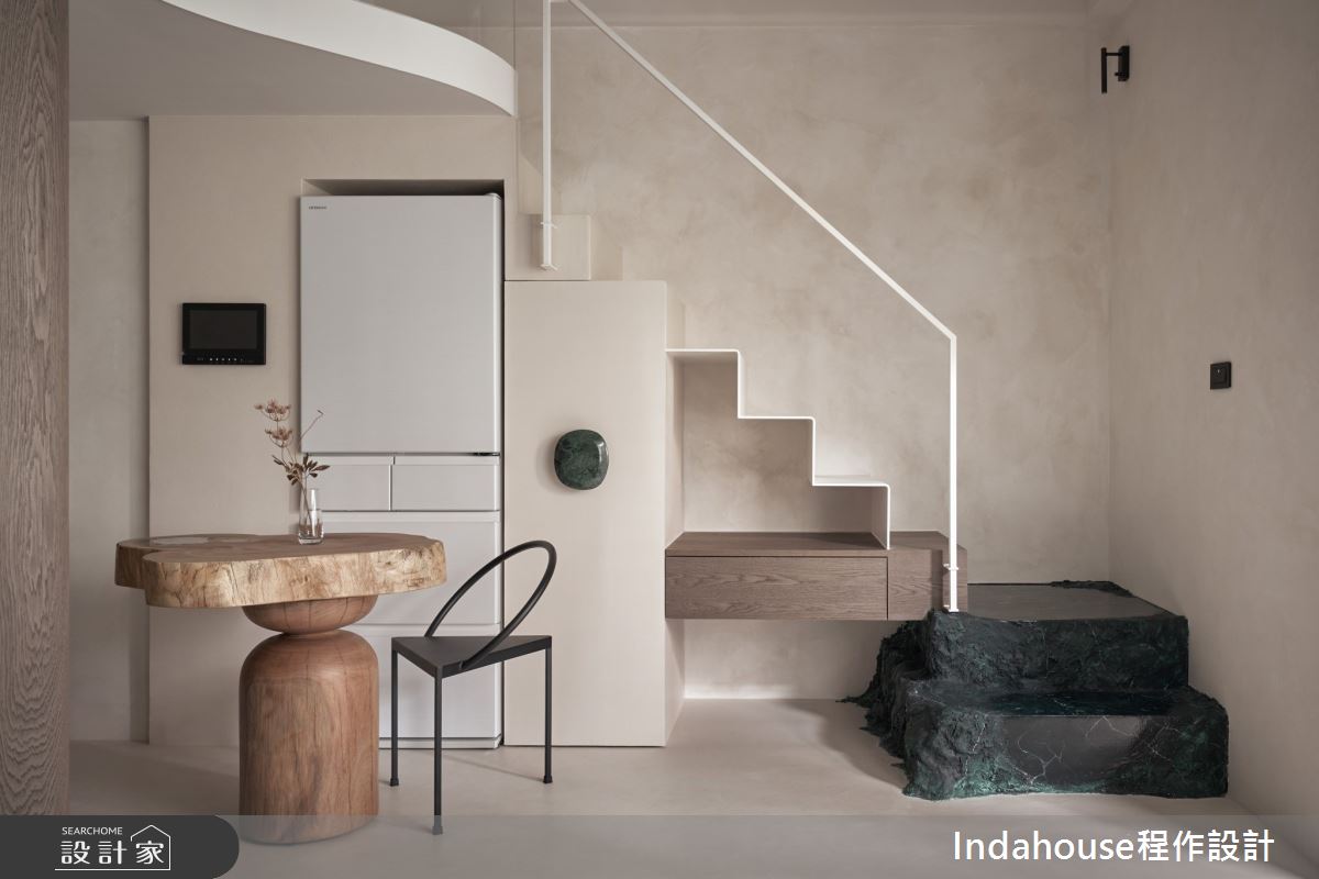 7坪新成屋(5年以下)＿侘寂風餐廳樓梯案例圖片＿Indahouse程作設計＿程作_【Residence】No.006 Tsai House / Taipei之15