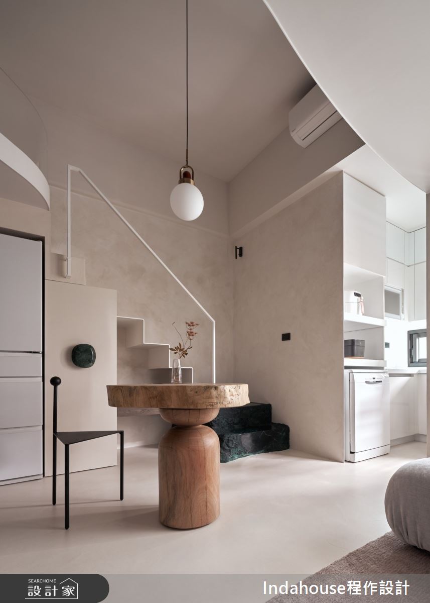7坪新成屋(5年以下)＿侘寂風餐廳廚房樓梯案例圖片＿Indahouse程作設計＿程作_【Residence】No.006 Tsai House / Taipei之20