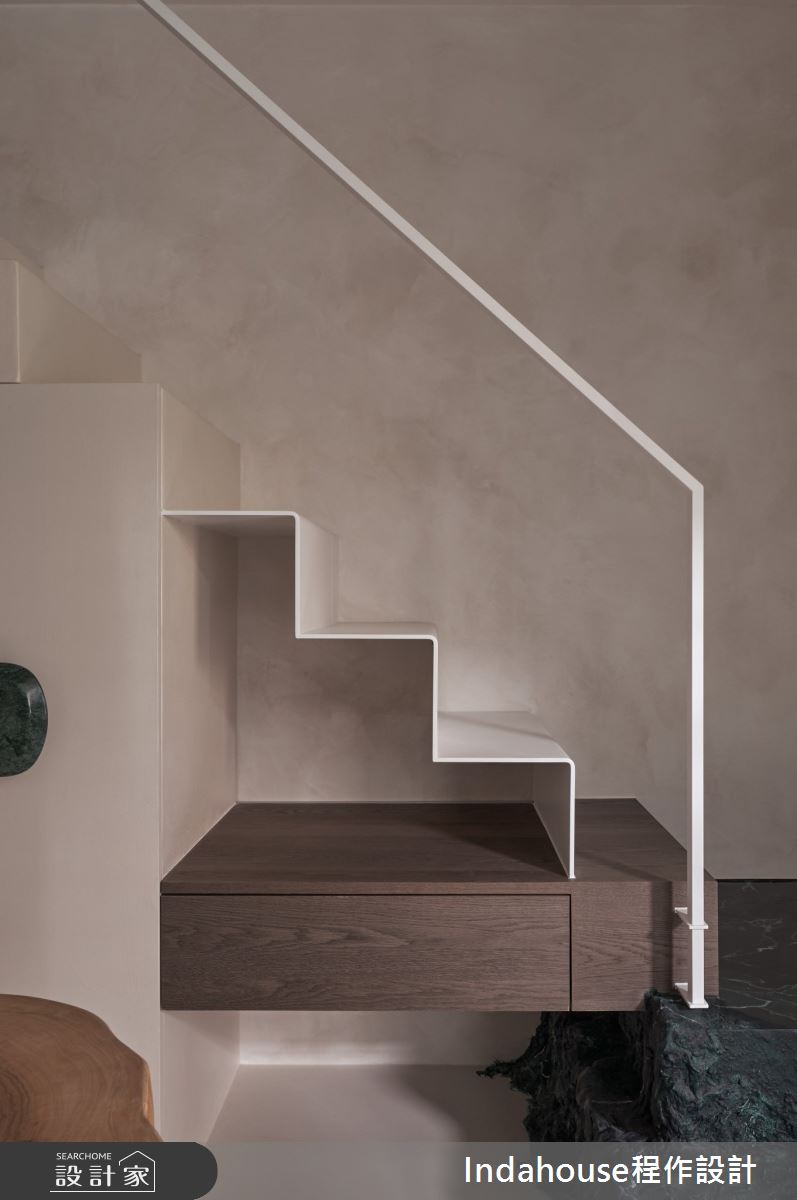 7坪新成屋(5年以下)＿侘寂風樓梯案例圖片＿Indahouse程作設計＿程作_【Residence】No.006 Tsai House / Taipei之19