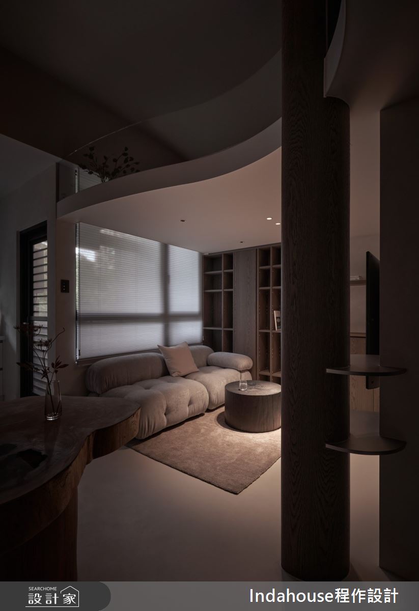 7坪新成屋(5年以下)＿侘寂風客廳案例圖片＿Indahouse程作設計＿程作_【Residence】No.006 Tsai House / Taipei之13