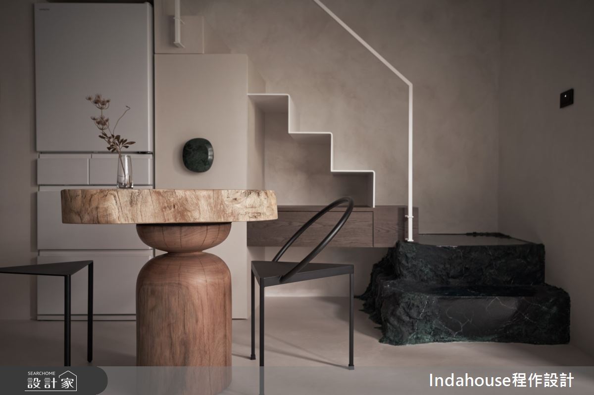 7坪新成屋(5年以下)＿侘寂風餐廳樓梯案例圖片＿Indahouse程作設計＿程作_【Residence】No.006 Tsai House / Taipei之16