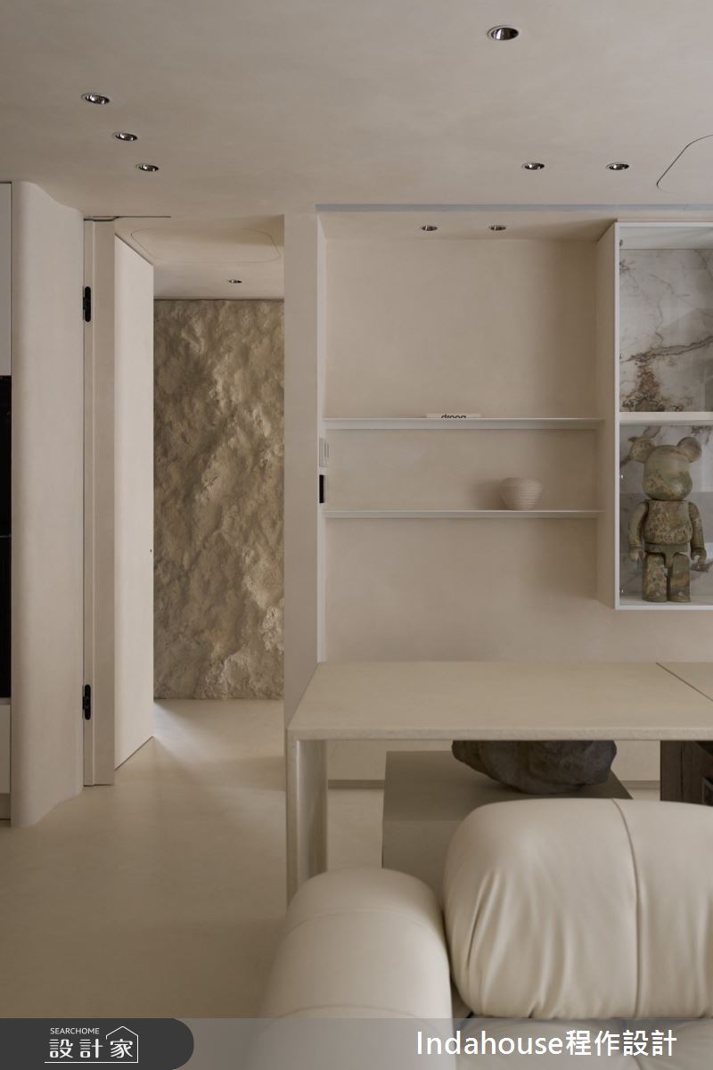 20坪新成屋(5年以下)＿侘寂風客廳書房案例圖片＿Indahouse程作設計＿程作_【Residence】No.009 Chen House  Taipei之9