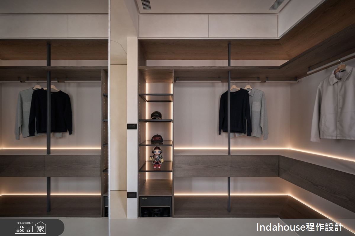20坪新成屋(5年以下)＿侘寂風更衣間案例圖片＿Indahouse程作設計＿程作_【Residence】No.009 Chen House  Taipei之29