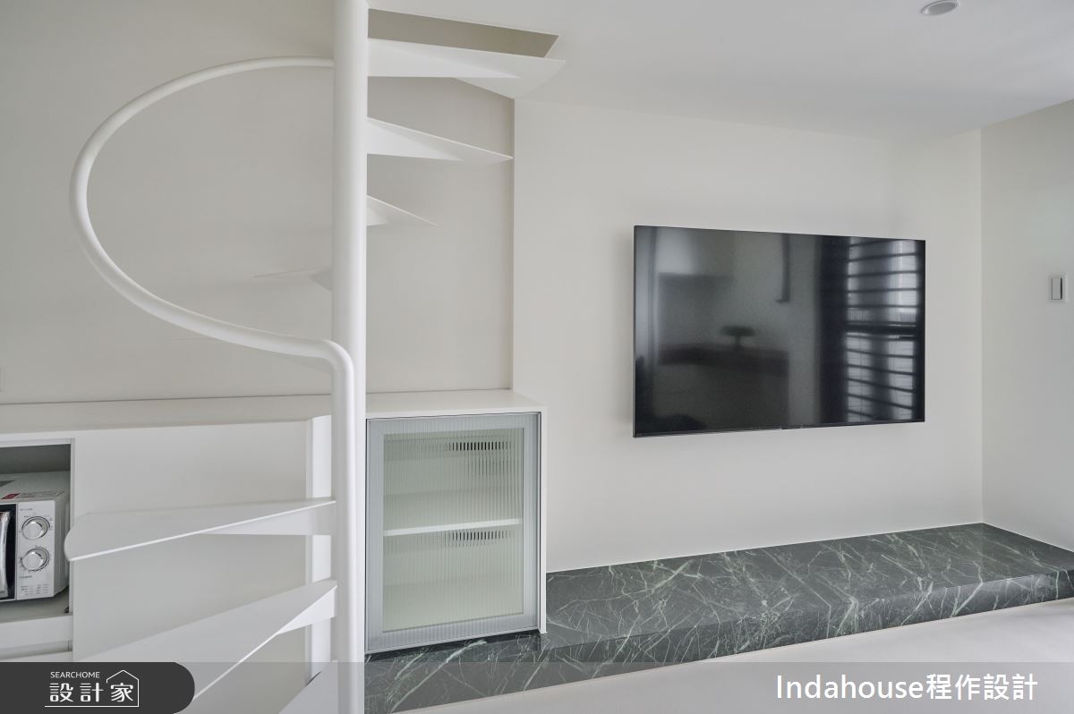 7坪新成屋(5年以下)＿簡約風客廳樓梯案例圖片＿Indahouse程作設計＿程作_【Residence】No.011 Chen House Taipei之7