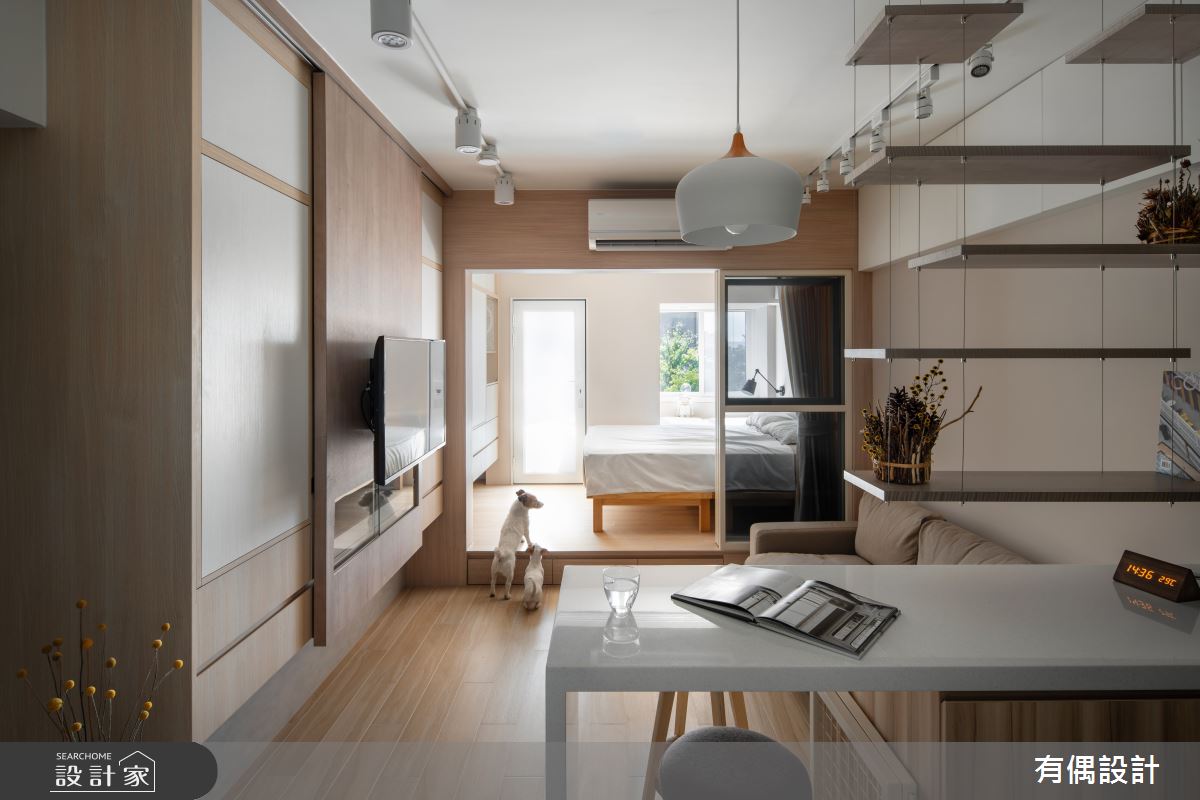 9坪老屋(41~50年)＿人文禪風客廳餐廳臥室案例圖片＿有偶室內裝修股份有限公司＿有偶_輕透關係之1