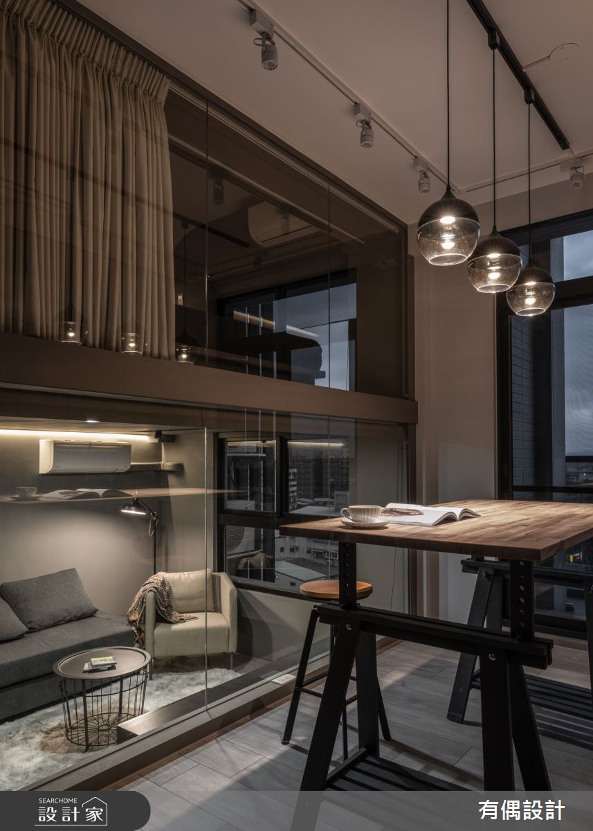 12坪中古屋(5~15年)＿混搭風客廳餐廳案例圖片＿有偶室內裝修股份有限公司＿有偶_內斂奢華雅痞複層宅之8