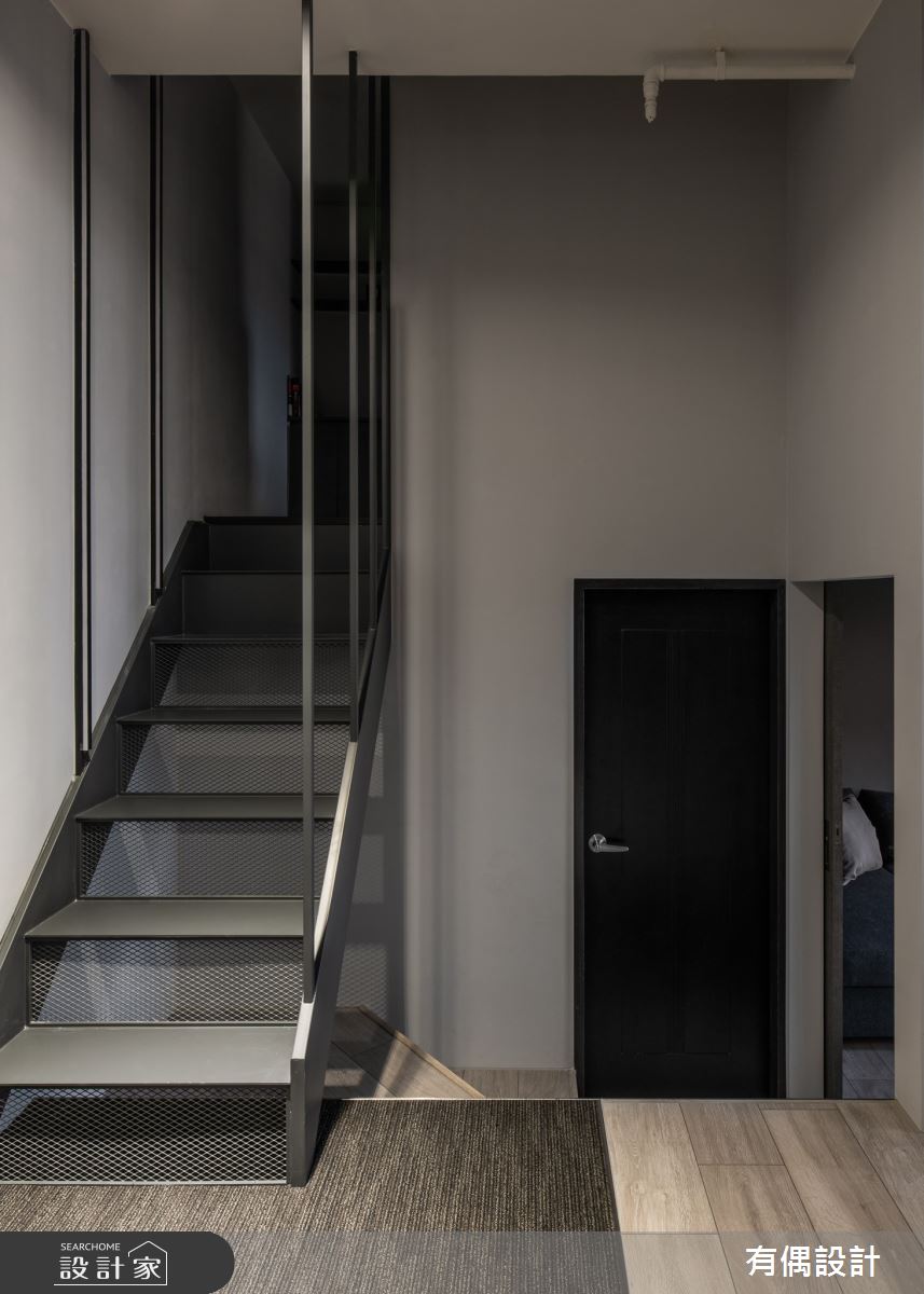 12坪中古屋(5~15年)＿混搭風樓梯案例圖片＿有偶室內裝修股份有限公司＿有偶_內斂奢華雅痞複層宅之10