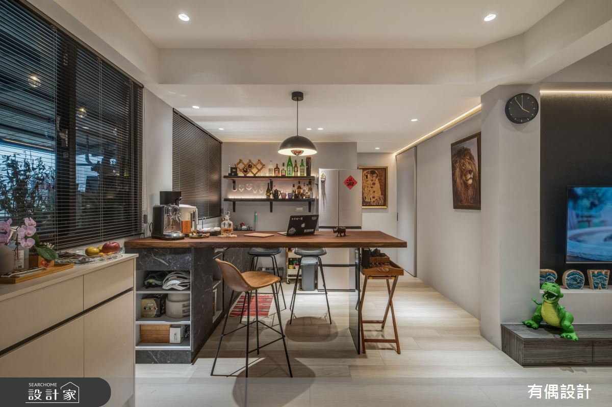 19坪老屋(31~40年)＿現代風廚房吧檯中島案例圖片＿有偶室內裝修股份有限公司＿有偶_春萌之3