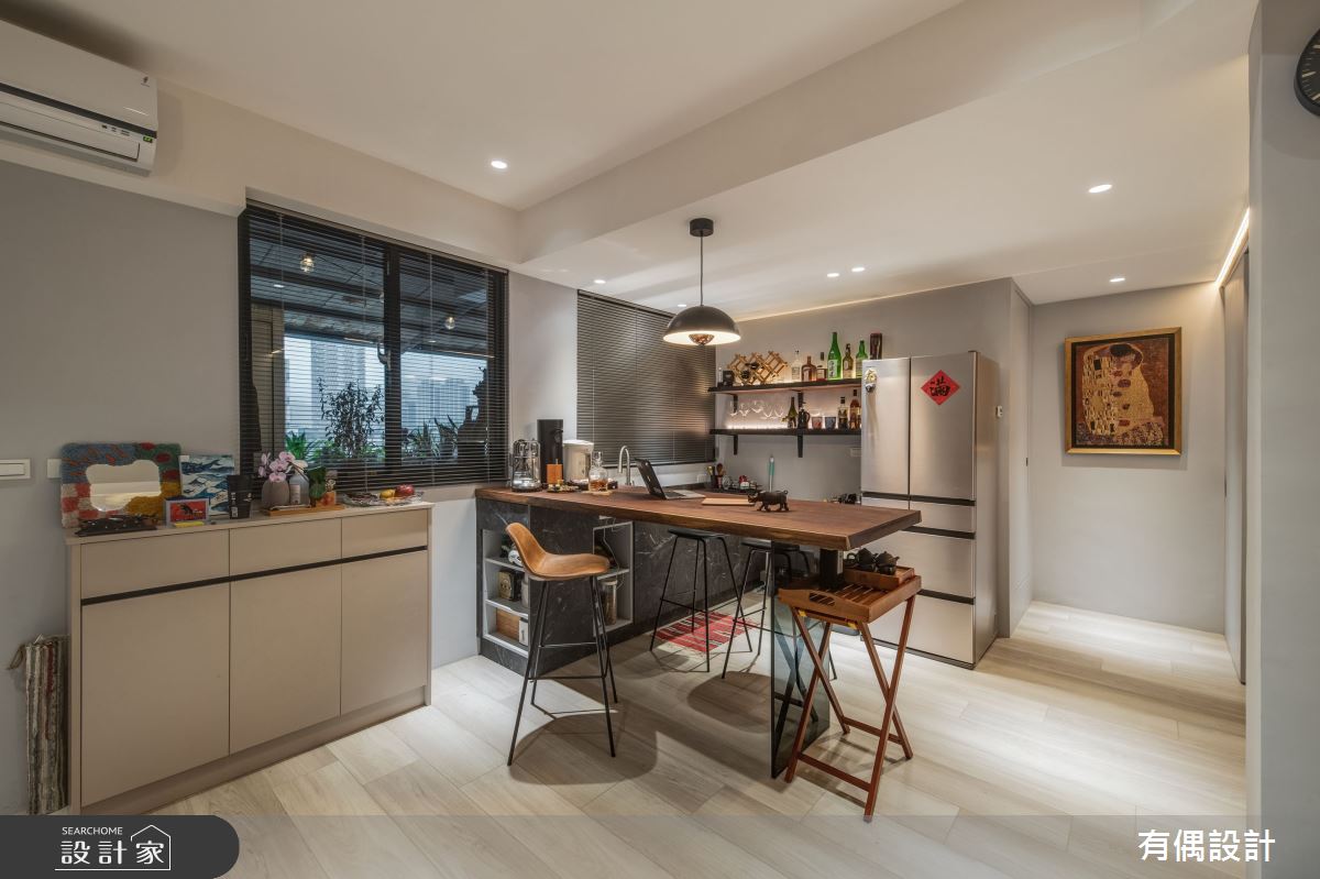19坪老屋(31~40年)＿現代風廚房中島案例圖片＿有偶室內裝修股份有限公司＿有偶_春萌之5