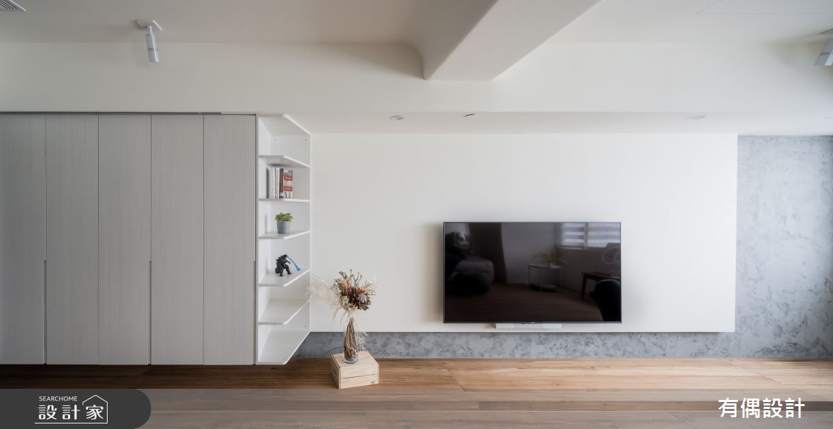 50坪中古屋(5~15年)＿現代風客廳案例圖片＿有偶室內裝修股份有限公司＿有偶_陽光輝映河景親子宅之6
