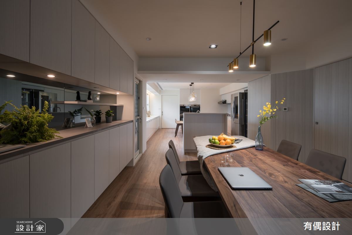 50坪中古屋(5~15年)＿現代風餐廳案例圖片＿有偶室內裝修股份有限公司＿有偶_陽光輝映河景親子宅之11