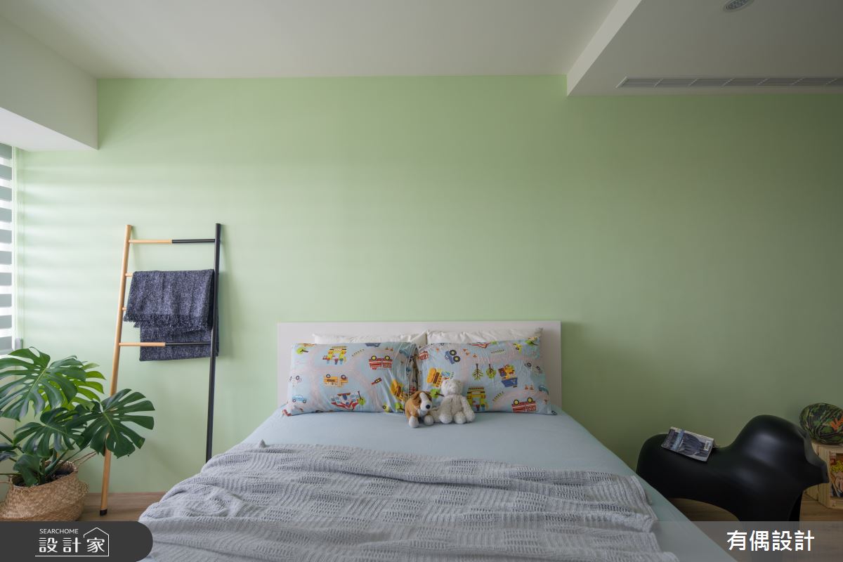 50坪中古屋(5~15年)＿現代風臥室案例圖片＿有偶室內裝修股份有限公司＿有偶_陽光輝映河景親子宅之18