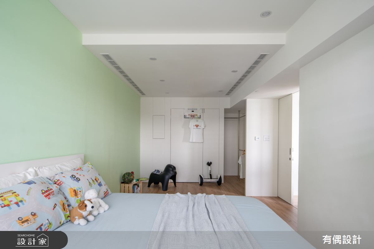 50坪中古屋(5~15年)＿現代風臥室案例圖片＿有偶室內裝修股份有限公司＿有偶_陽光輝映河景親子宅之19