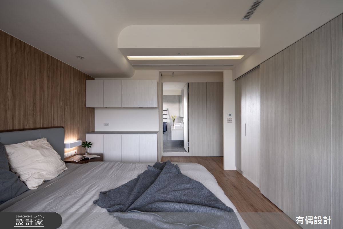 50坪中古屋(5~15年)＿現代風臥室浴室案例圖片＿有偶室內裝修股份有限公司＿有偶_陽光輝映河景親子宅之23