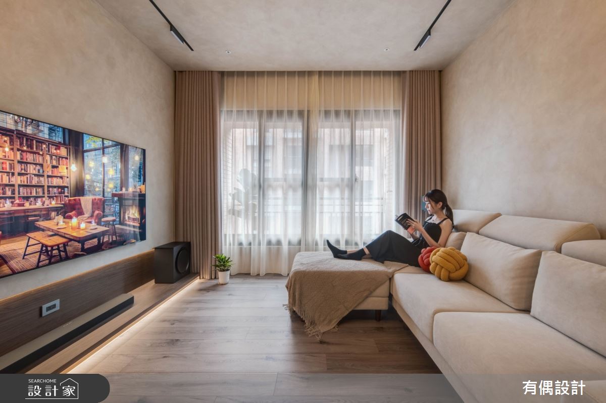 27坪中古屋(5~15年)＿侘寂風客廳案例圖片＿有偶室內裝修股份有限公司＿有偶_夏沐之2