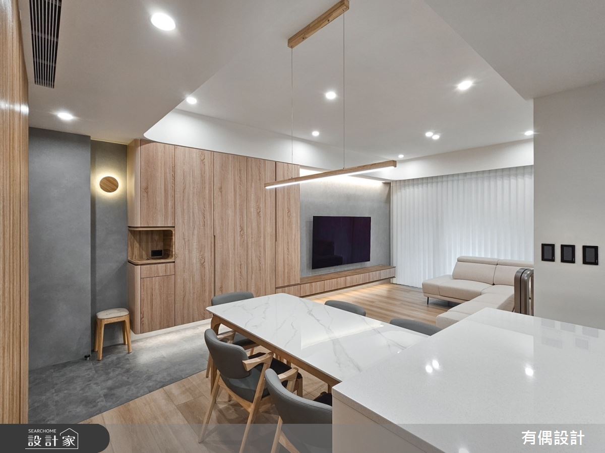 23坪新成屋(5年以下)＿現代風玄關客廳案例圖片＿有偶室內裝修股份有限公司＿有偶_Tea Latte之3