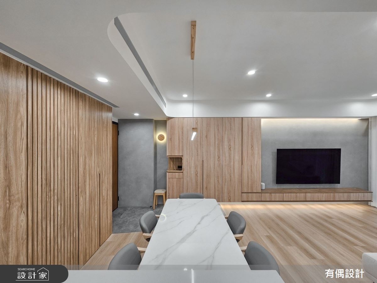 23坪新成屋(5年以下)＿現代風玄關客廳餐廳案例圖片＿有偶室內裝修股份有限公司＿有偶_Tea Latte之5