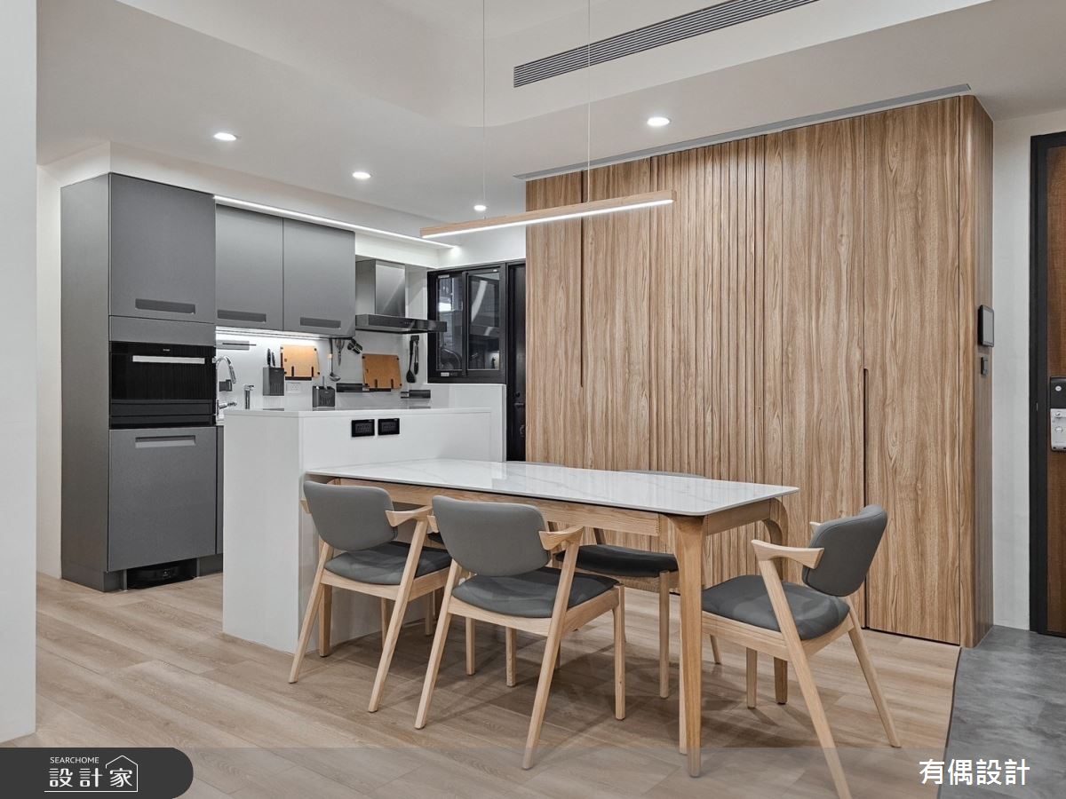 23坪新成屋(5年以下)＿現代風餐廳廚房中島案例圖片＿有偶室內裝修股份有限公司＿有偶_Tea Latte之16