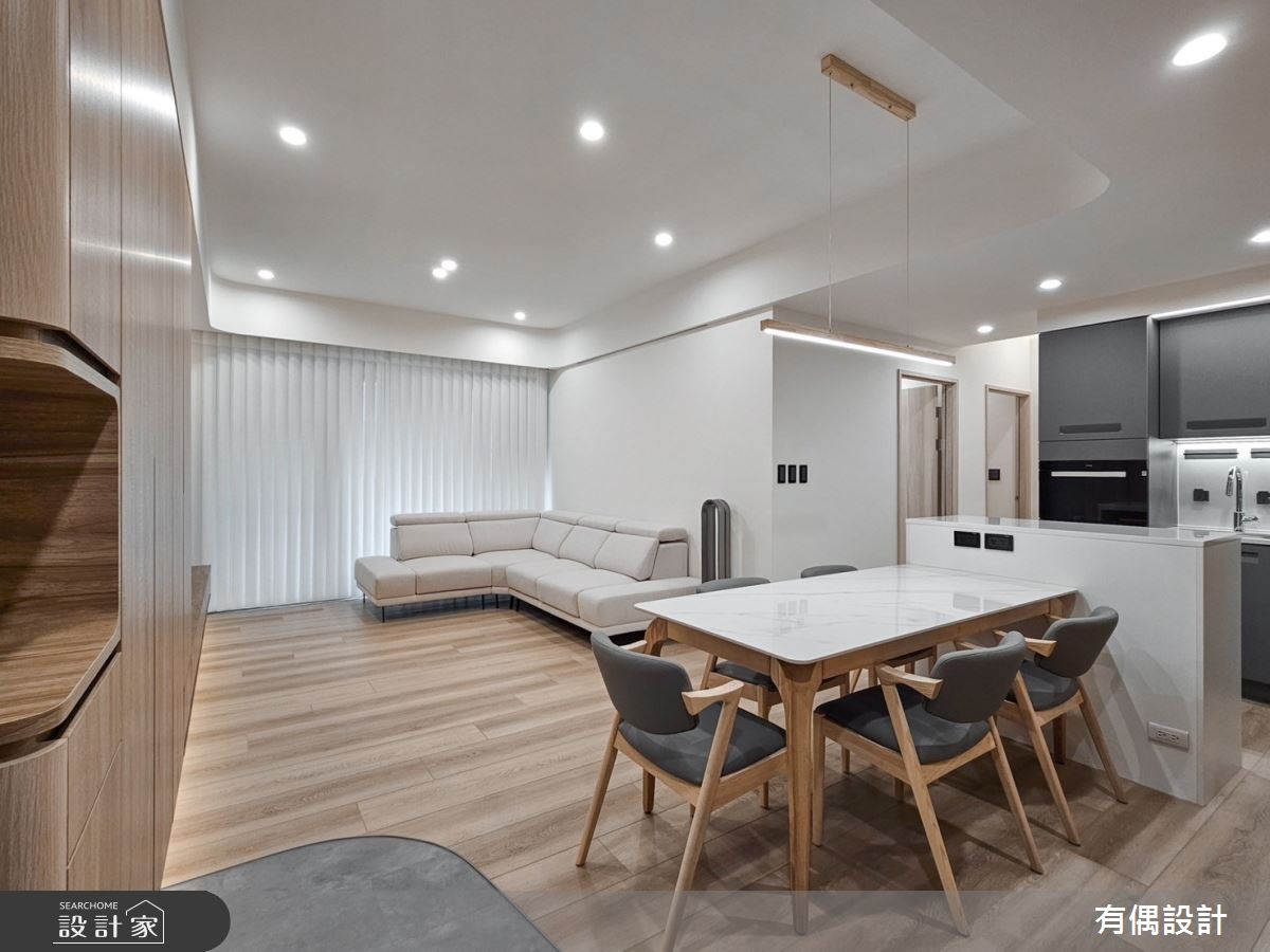 23坪新成屋(5年以下)＿現代風客廳餐廳案例圖片＿有偶室內裝修股份有限公司＿有偶_Tea Latte之2