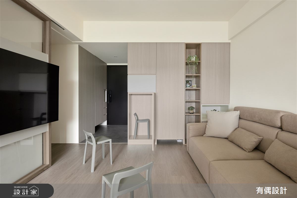 16坪新成屋(5年以下)＿簡約風玄關客廳案例圖片＿有偶室內裝修股份有限公司＿有偶_Butter之4