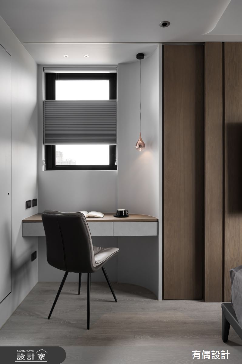 35坪新成屋(5年以下)＿混搭風臥室案例圖片＿有偶室內裝修股份有限公司＿有偶_灰。靜之18