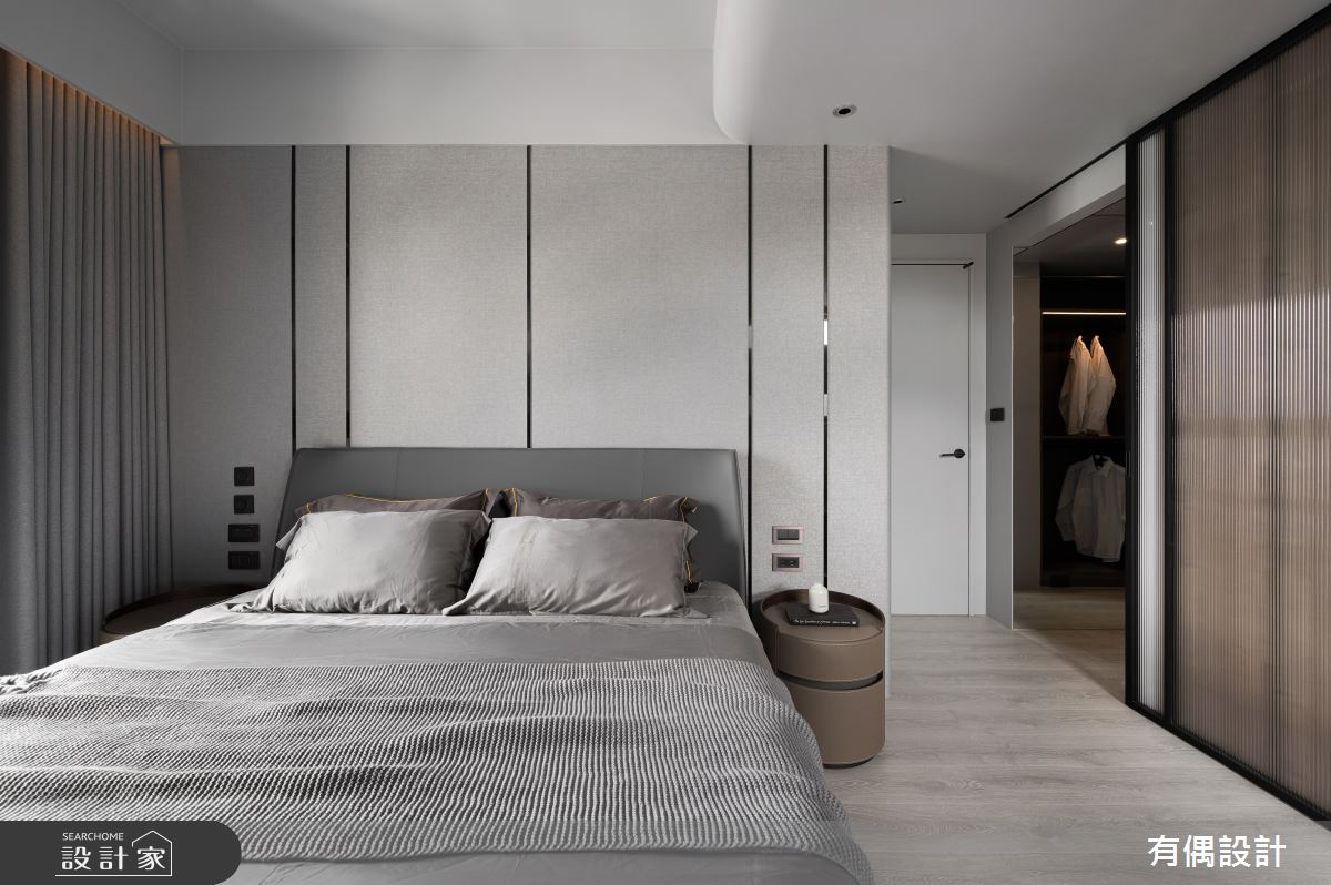 35坪新成屋(5年以下)＿混搭風臥室更衣間案例圖片＿有偶室內裝修股份有限公司＿有偶_灰。靜之19