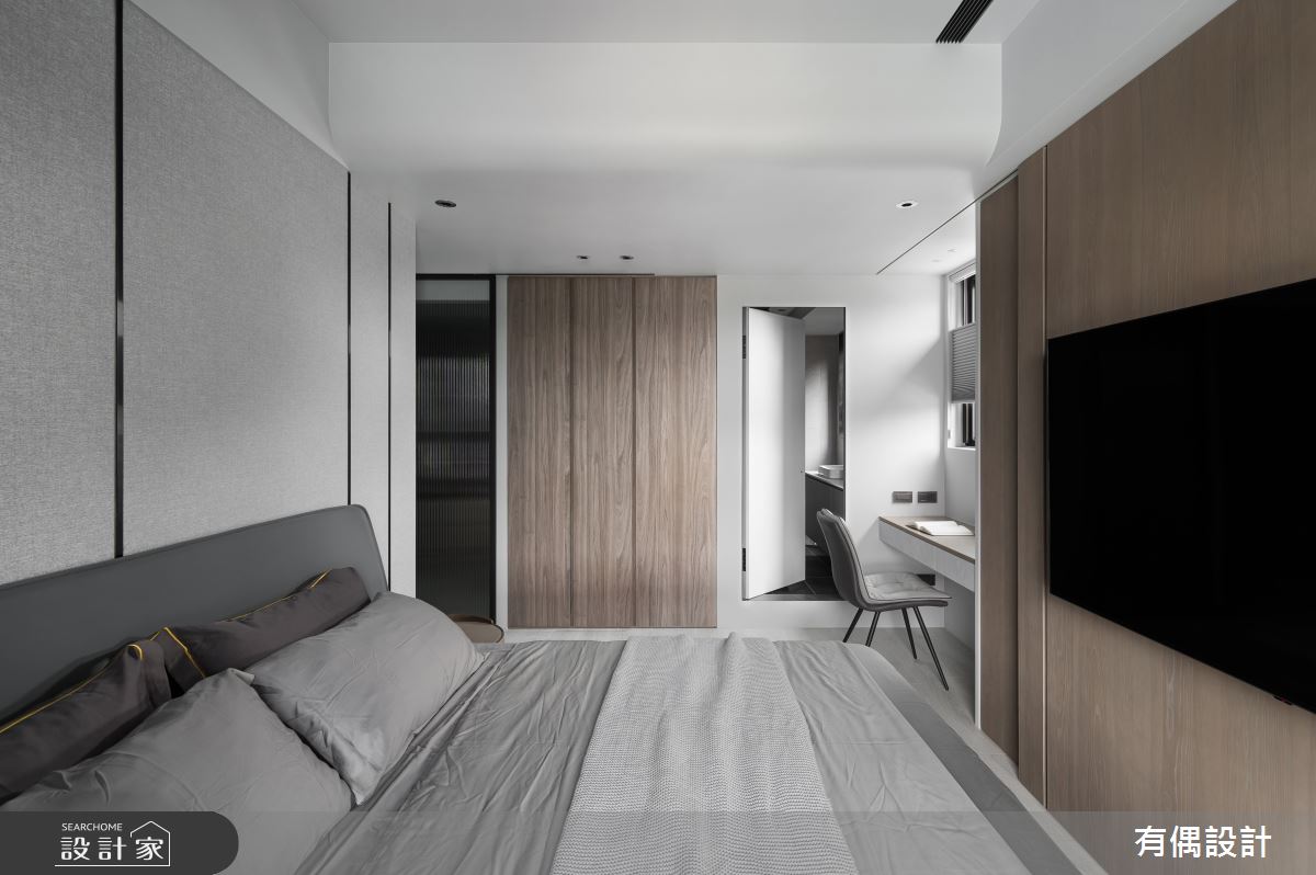 35坪新成屋(5年以下)＿混搭風臥室浴室案例圖片＿有偶室內裝修股份有限公司＿有偶_灰。靜之21