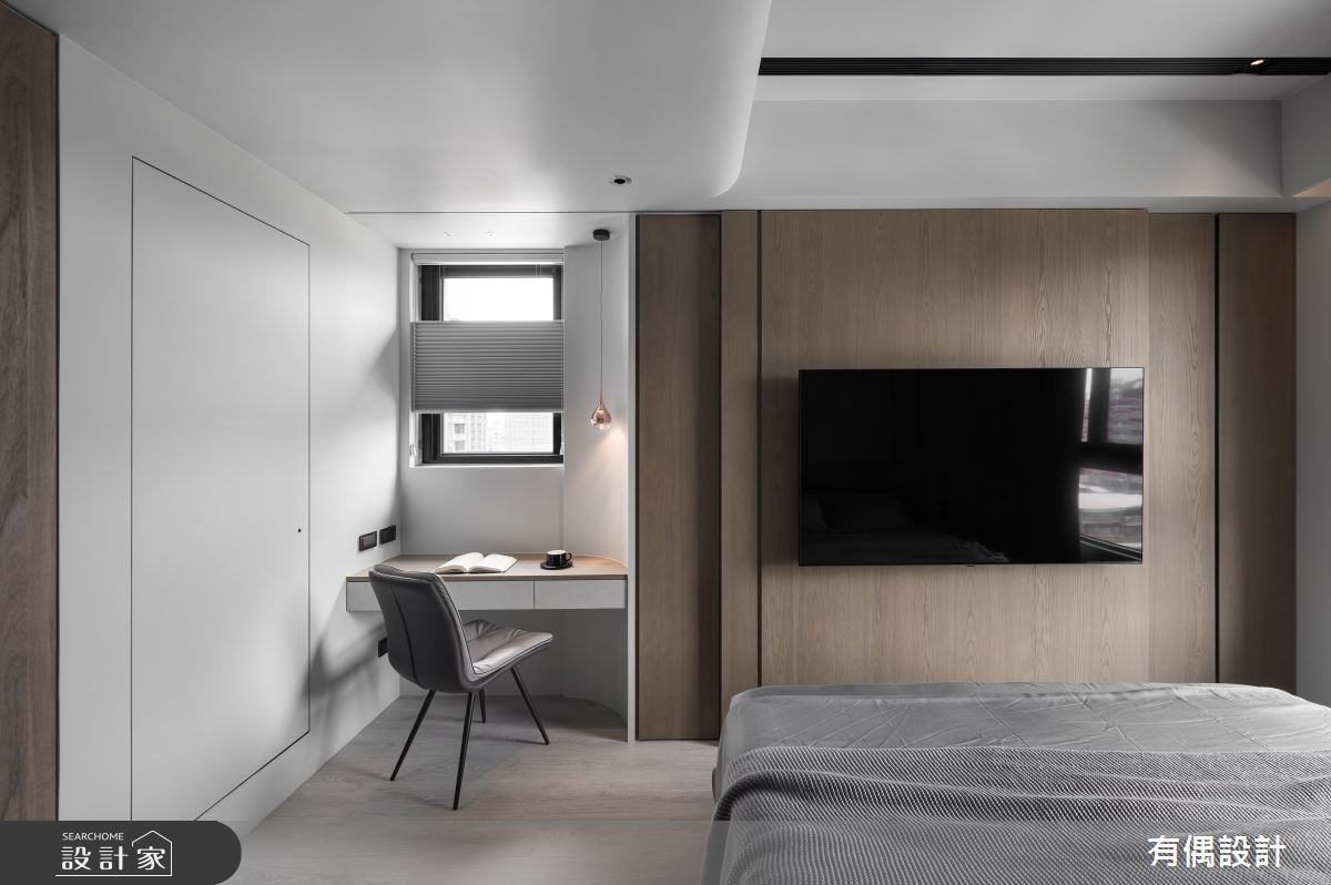 35坪新成屋(5年以下)＿混搭風臥室案例圖片＿有偶室內裝修股份有限公司＿有偶_灰。靜之22