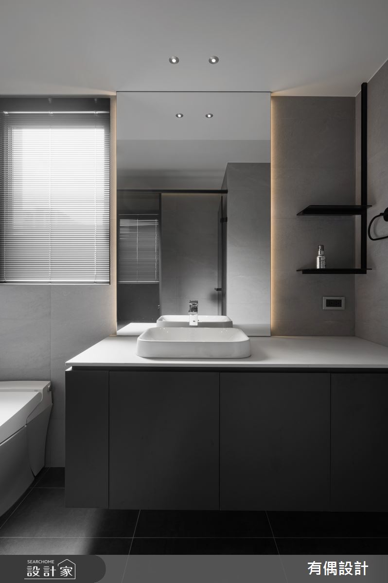 35坪新成屋(5年以下)＿混搭風浴室案例圖片＿有偶室內裝修股份有限公司＿有偶_灰。靜之26