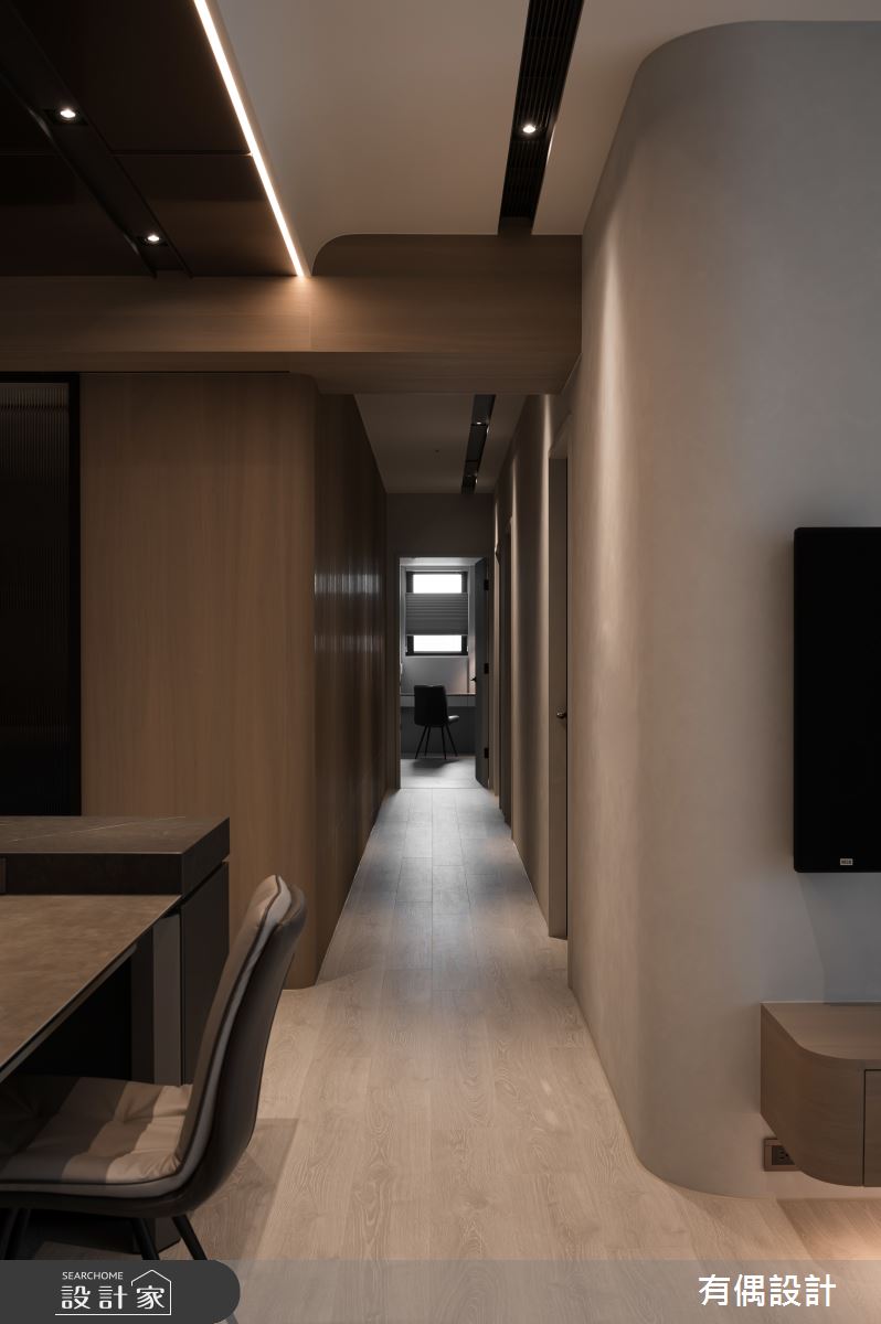35坪新成屋(5年以下)＿混搭風走廊案例圖片＿有偶室內裝修股份有限公司＿有偶_灰。靜之16