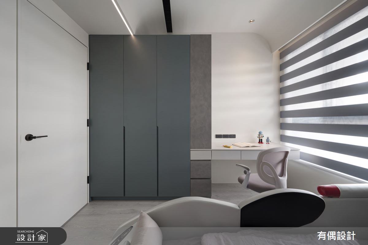 35坪新成屋(5年以下)＿混搭風臥室案例圖片＿有偶室內裝修股份有限公司＿有偶_灰。靜之28