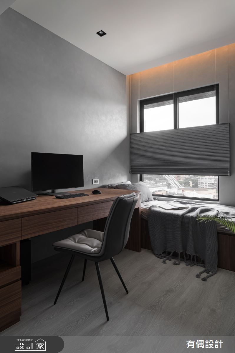 35坪新成屋(5年以下)＿混搭風臥室案例圖片＿有偶室內裝修股份有限公司＿有偶_灰。靜之31