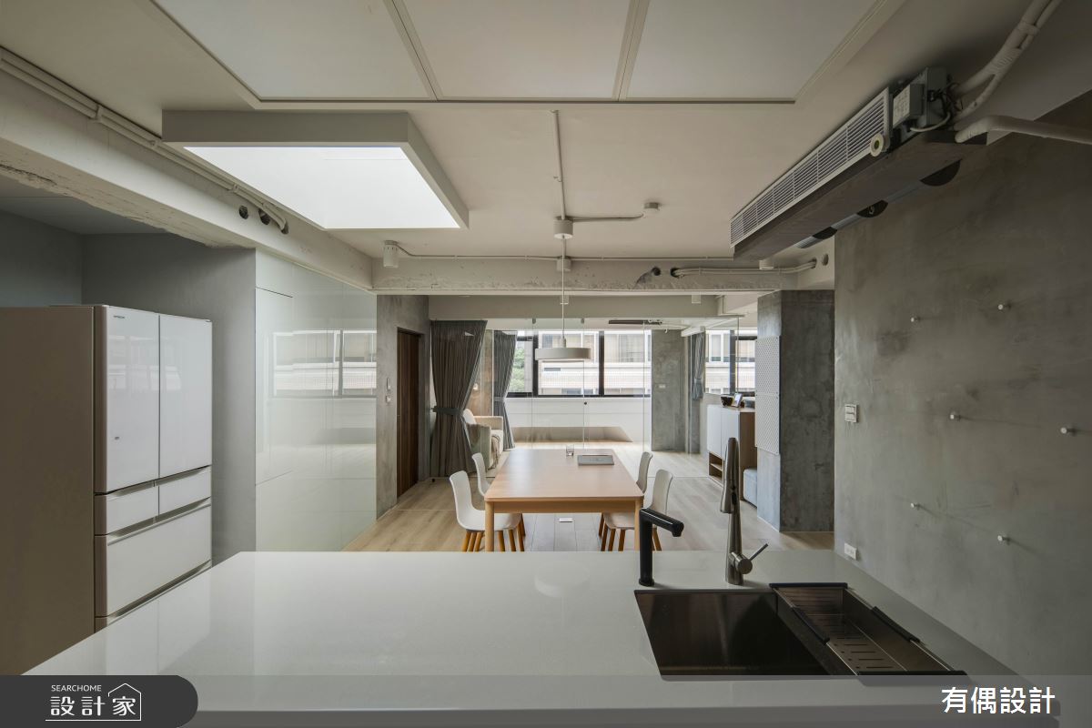 55坪老屋(41~50年)＿工業風餐廳廚房中島案例圖片＿有偶室內裝修股份有限公司＿有偶_璞光森語之13