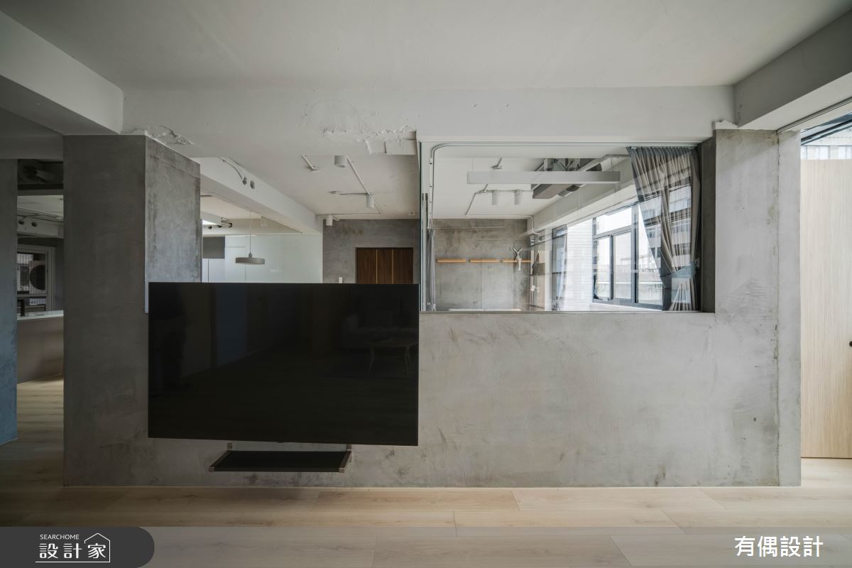 55坪老屋(41~50年)＿工業風客廳案例圖片＿有偶室內裝修股份有限公司＿有偶_璞光森語之1