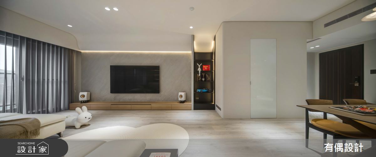 31坪新成屋(5年以下)＿現代風客廳案例圖片＿有偶室內裝修股份有限公司＿有偶_秋曦 ·晨映之5