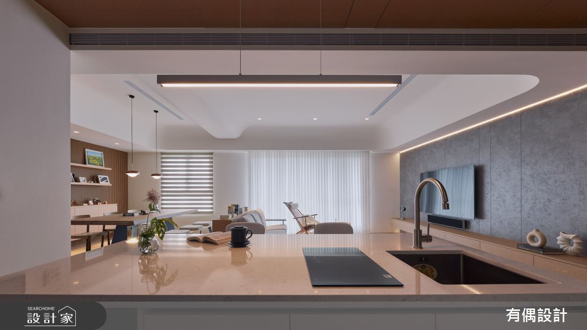 40坪毛胚屋＿日式無印風客廳餐廳吧檯中島案例圖片＿有偶室內裝修股份有限公司＿有偶_和沐之8