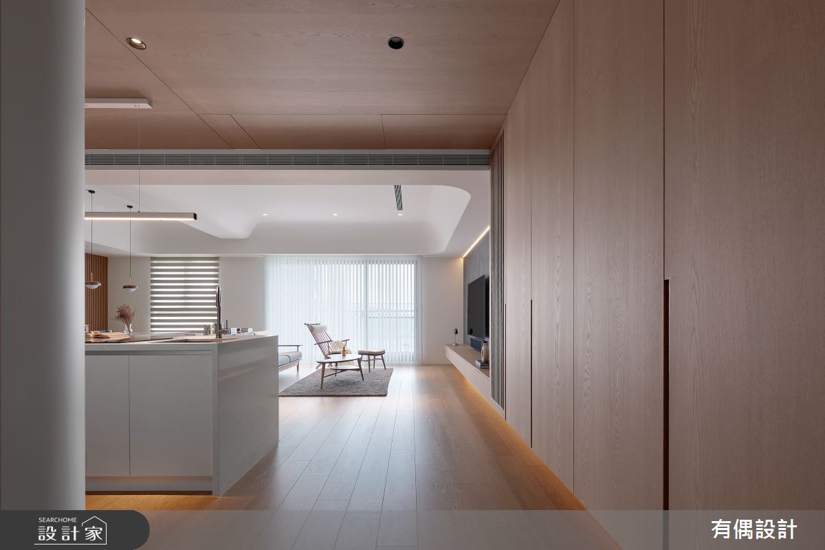 40坪毛胚屋＿日式無印風玄關客廳中島案例圖片＿有偶室內裝修股份有限公司＿有偶_和沐之11