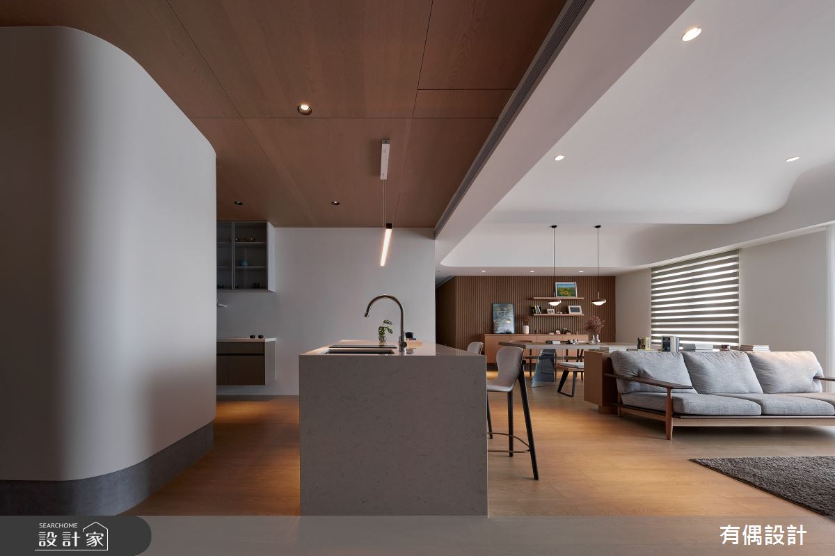 40坪毛胚屋＿日式無印風客廳餐廳吧檯中島案例圖片＿有偶室內裝修股份有限公司＿有偶_和沐之12