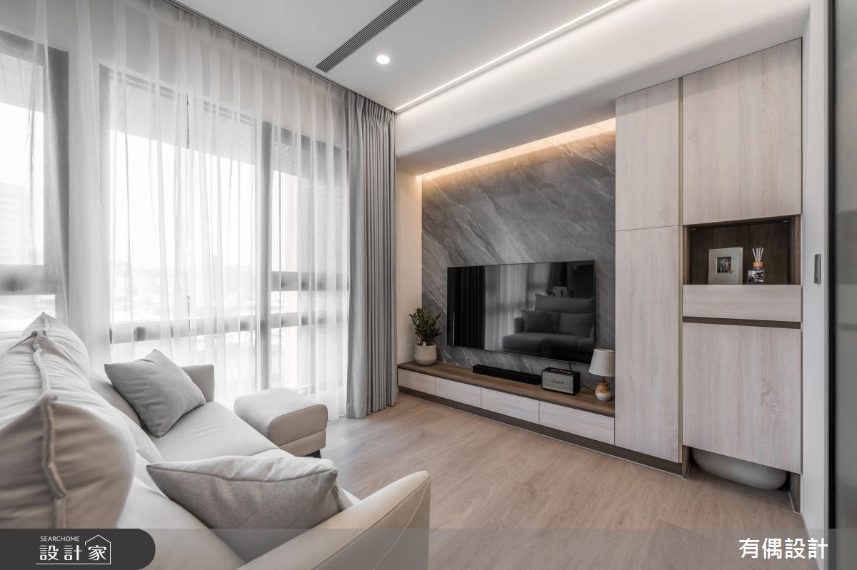 15坪新古屋(10年以下)＿現代風客廳案例圖片＿有偶室內裝修股份有限公司＿有偶_芝麻奶茶之5