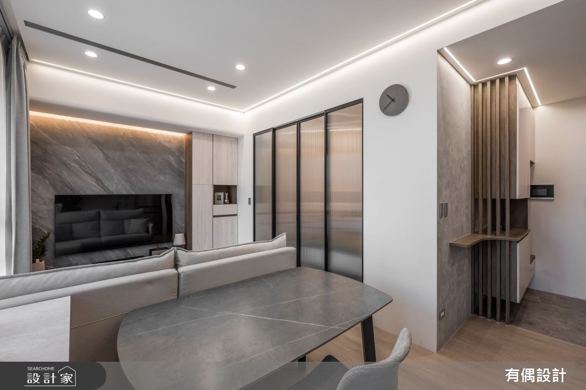 15坪新古屋(10年以下)＿現代風玄關客廳餐廳案例圖片＿有偶室內裝修股份有限公司＿有偶_芝麻奶茶之9
