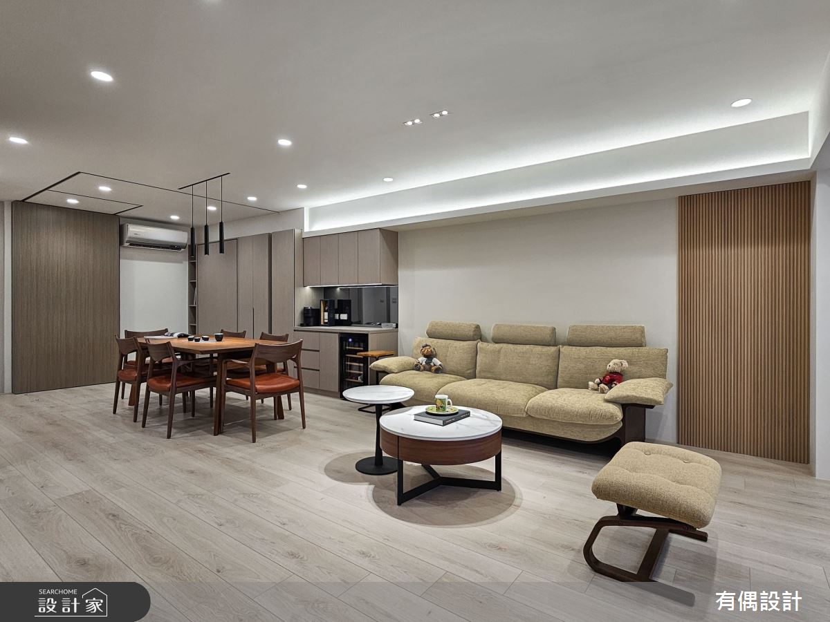 30坪老屋(41~50年)＿現代簡約風客廳餐廳案例圖片＿有偶室內裝修股份有限公司＿有偶_和光之境之5