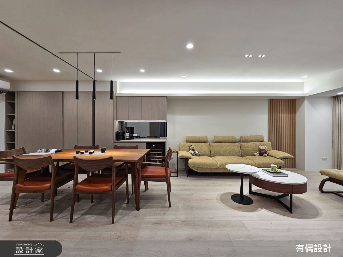 30坪老屋(41~50年)＿現代簡約風客廳餐廳案例圖片＿有偶室內裝修股份有限公司＿有偶_和光之境之7