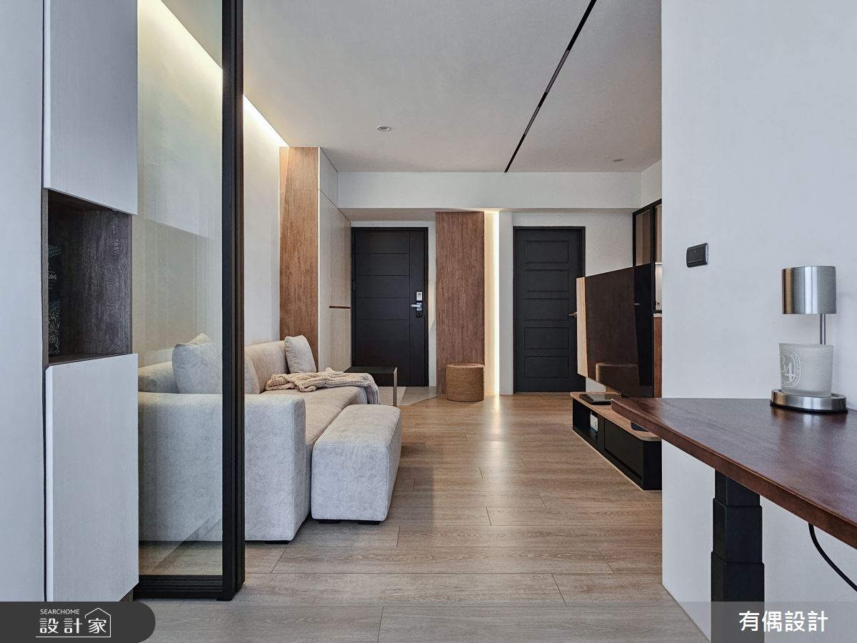 19坪新成屋(5年以下)＿混搭風客廳案例圖片＿有偶室內裝修股份有限公司＿有偶_柔光暖舍之22