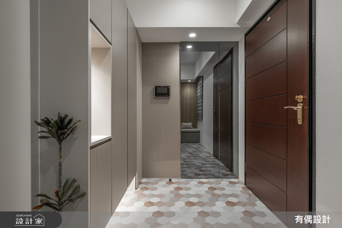 老屋(16~30年)＿簡約風玄關案例圖片＿有偶室內裝修股份有限公司＿有偶_柔光之所之3