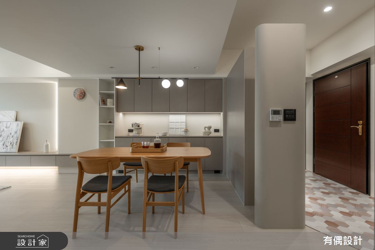 老屋(16~30年)＿簡約風玄關餐廳案例圖片＿有偶室內裝修股份有限公司＿有偶_柔光之所之10