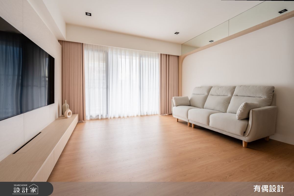 35坪新成屋(5年以下)＿現代混搭風客廳案例圖片＿有偶室內裝修股份有限公司＿有偶_漫沐韻之3