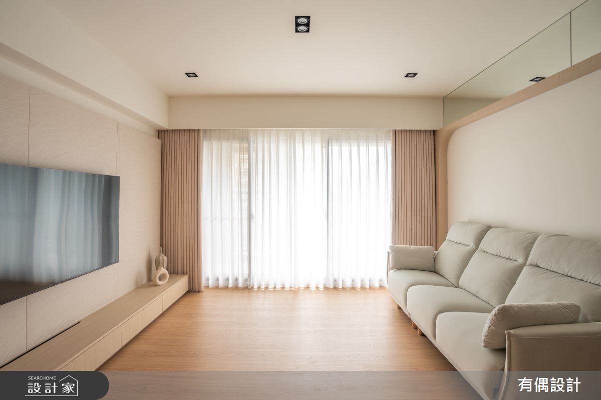 35坪新成屋(5年以下)＿現代混搭風客廳案例圖片＿有偶室內裝修股份有限公司＿有偶_漫沐韻之5