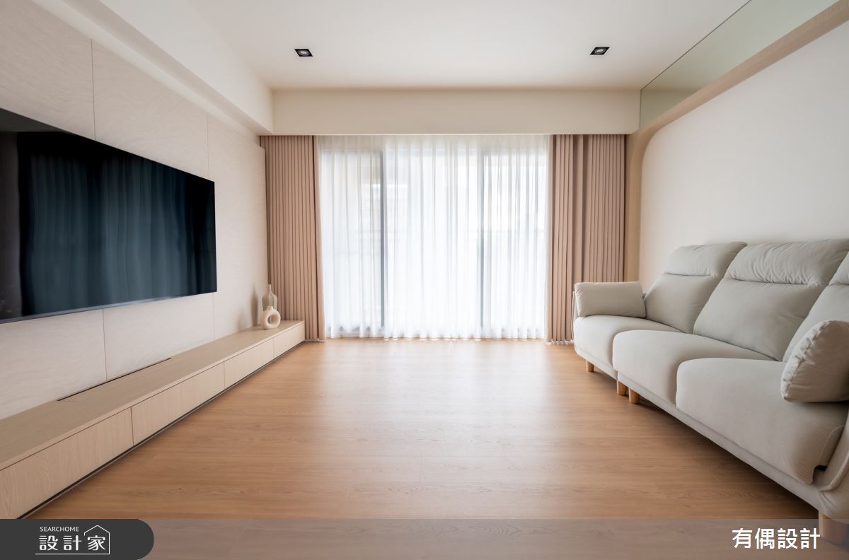 35坪新成屋(5年以下)＿現代混搭風客廳案例圖片＿有偶室內裝修股份有限公司＿有偶_漫沐韻之4